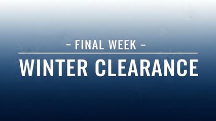 Winter Clearance Sale Advertisement Banner.
