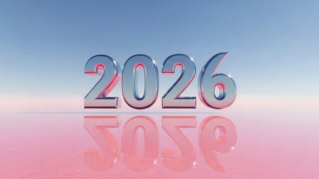 Shiny 3D numbers on gradient background. - Powered by Adobe