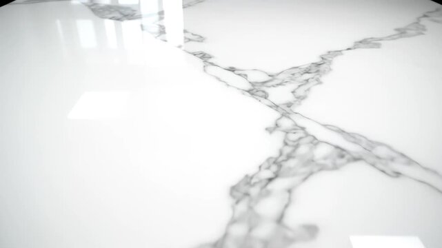 White marble surface with gray veins