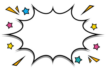 ポップなアメコミフレームイラスト