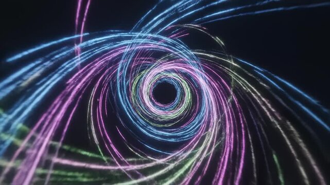 Colorful spiral light pattern
