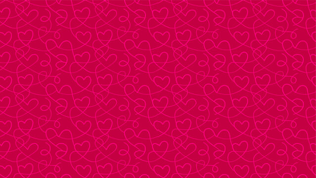 Vibrant pink background with intricate heart pattern