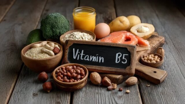Vitamin B5 (Pantothenic Acid) Rich Foods: Eggs, Broccoli, Potatoes, Whole Grains, Nuts, Legumes, and Juice