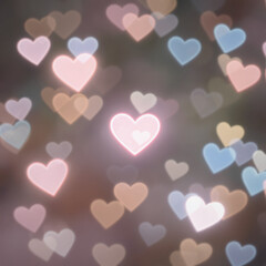 red hearts on a pink background