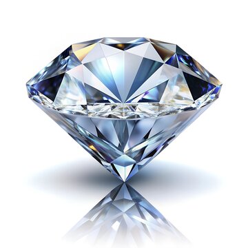 Beautiful Shiny Diamond Isolated on White Background 