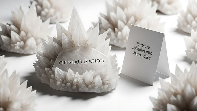 Crystallization process forming sharp crystal edges