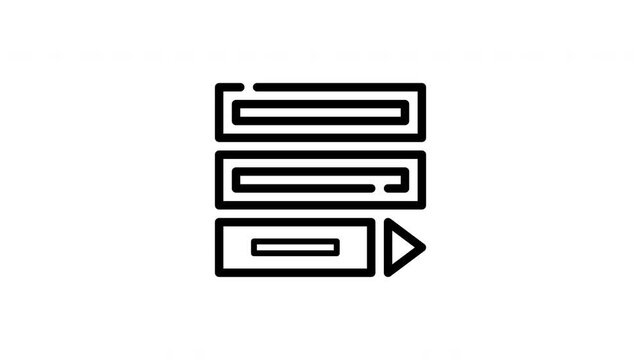 Hamburger menu icon with a play button for website navigation. Suitable for web design projects needing interactive elements.
