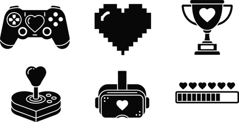 Love for Gaming: Heart-Themed Icons for Gamers