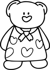 Valentine's Day cartoon illustration for children.