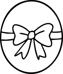 Cute hand-drawn cartoon Easter eggs illustration.