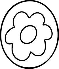 Cute hand-drawn cartoon Easter eggs illustration.