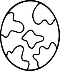 Cute hand-drawn cartoon Easter eggs illustration.