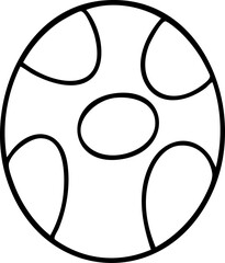 Cute hand-drawn cartoon Easter eggs illustration.