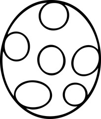 Cute hand-drawn cartoon Easter eggs illustration.