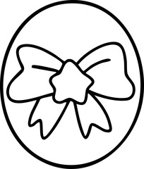 Cute hand-drawn cartoon Easter eggs illustration.