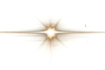 Bright light explosion with radiant beams isolated on transparent background