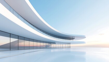 Futuristic Architectural Building with Innovative Curved Design