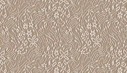 Lace with a fluid, swirling pattern reminiscent of latte art