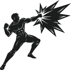 Athlete throwing spear