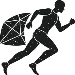 Runner carrying large bag