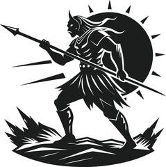 Warrior shield spear