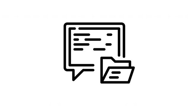 Ideal for tech presentations, communication websites, or app designs. Simple yet modern design of chat bubble and folder icons.
