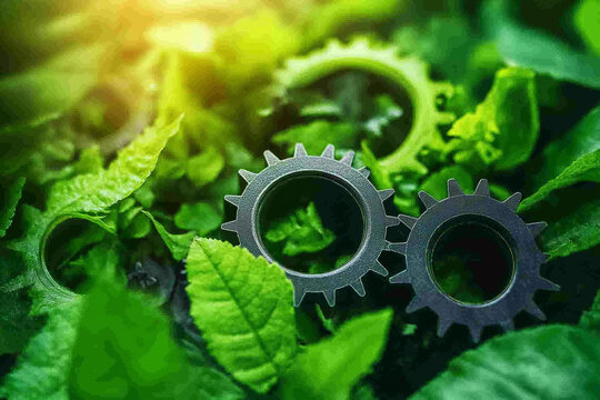 Sustainable environment development goals. green energy and Green business. for bio-economy to limit climate change and global warming. Environmental drive gear technology