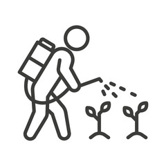 Pesticide spray line symbol - Pest control spraying icon