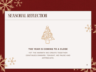 Red Cream and Brown Classic Traditional Christmas Carol Service Presentation - 4