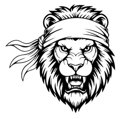 Fototapeta premium lion head mascot