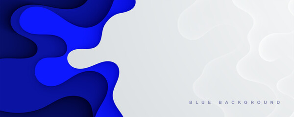 Abstract blue background with wavy elements in a modern vector design