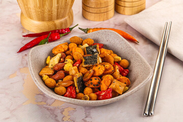 Japanese snack - Chili mame arare cracker