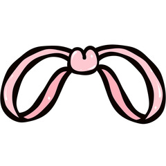 Cute Pink Bow Clipart for Valentine&rsquo;s Day Decoration