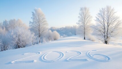 winter landscape in the forest