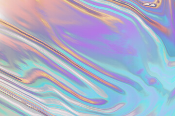 3d Chrome holographic fluid abstract background, futuristic modern banner design, liquid iridescent stylized backdrop illustration