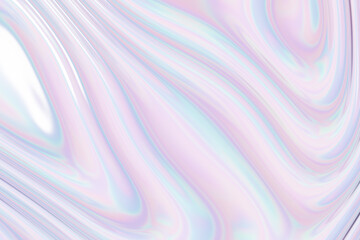 3d Chrome holographic fluid abstract background, futuristic modern banner design, liquid iridescent stylized backdrop illustration