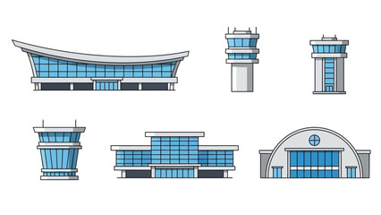 Fototapeta premium Architectural Airport Buildings Modern Design & Infrastructure