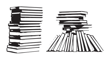 Books Falling Down from Stack © hajiyani