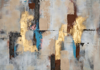 Abstract artistic creation, fine art for print, modern texture effects, mural design, home wall decoration, large painting strokes, artistic patterns, contemporary oil painting, creative decor design © CHREMOS