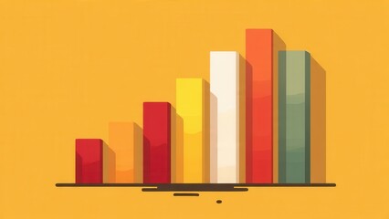 Fototapeta premium Stock market investment growth chart with rising bars 