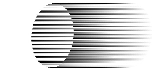 Abstract overlapping waves formed by black lines on white background. Dynamic visual illusion ideal for modern design, minimalism, and conceptual art.