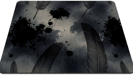 Dark abstract background with splatters.