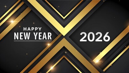 Happy New Year 2026 Wishes Design Festive Celebration Greeting