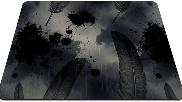 Dark abstract background with splatters. - Powered by Adobe