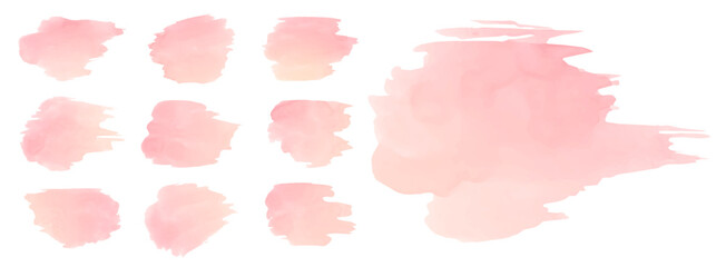 Spring Pastel Watercolor Style Frame Elements with Soft Gradient (Vector)