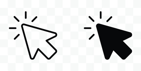Mouse cursor click icon. Pointer symbol. Mouse click sign