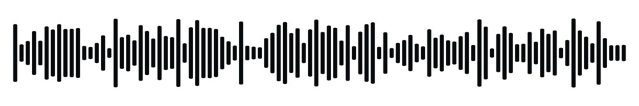 Sound audio wave vector illustration