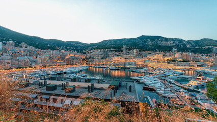 Monaco on the French Riviera in the morning