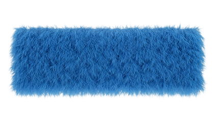 Close up of a soft fluffy blue bath mat on black background