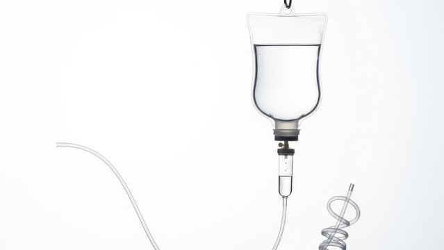 IV Drip Bag Isolated Medical Illustration